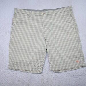 Tommy Bahama Marlin Golf Shorts Plaid Performance Nylon Stretch Mens 42 x 10"